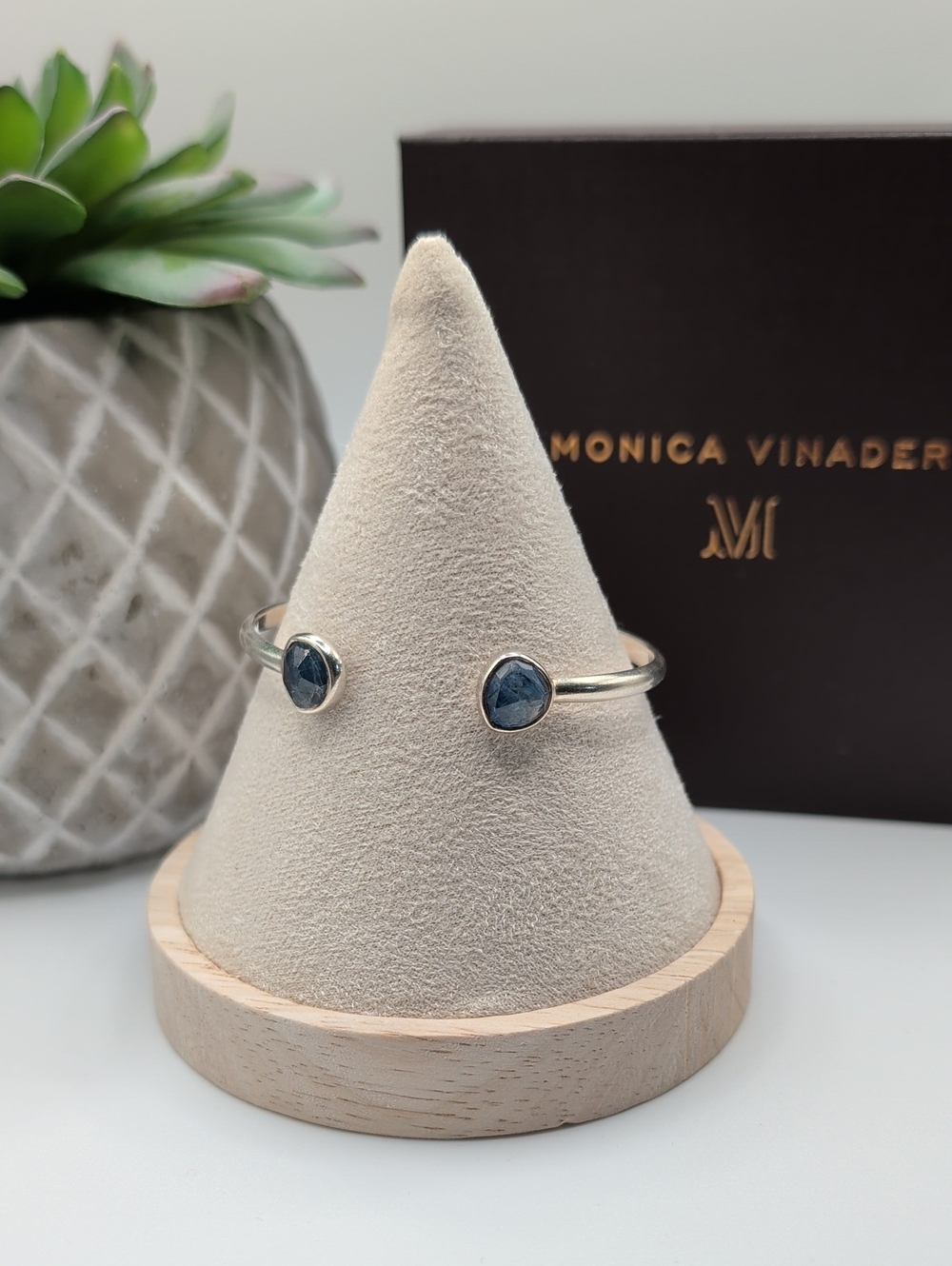 MONICA VINADER Siren Silver Cuff Bracelet with Kyanite